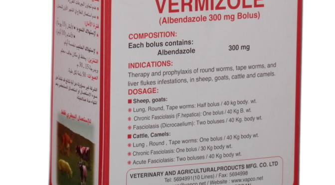 Vermizole Bolus 300mg , 5Tab/ Stripe